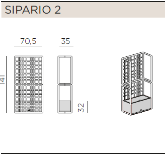 Sistem modular de perete despartitor Sipario 3